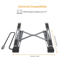 Load image into Gallery viewer, HyperDrive 7-in-1 USB-C Hub Stand (MacBook, Windows Laptop, iPad Pro, Chromebook)