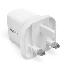 Load image into Gallery viewer, HyperJuice 20W USB-C Charger (Fixed UK-Plug) — Quick charge all USB-C devices (Max. 20W USB-C and Max. 18W USB-A Ports)
