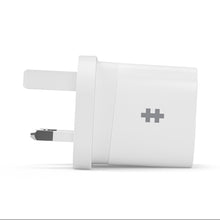 Load image into Gallery viewer, HyperJuice 20W USB-C Charger (Fixed UK-Plug) — Quick charge all USB-C devices (Max. 20W USB-C and Max. 18W USB-A Ports)
