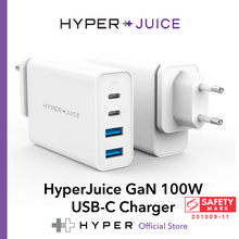 Load image into Gallery viewer, HyperJuice GaN 100W USB-C Charger — World's most crowdfunded 100W GaN charger. Quick charge 2 USB-C and 2 USB-A devices.
