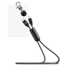 Load image into Gallery viewer, HyperDrive USB-C to Lightning Cable Lanyard (3.3 feet / 1m) — Key cable lanyard for iPhone and iPad is perfect for ID badges and key cards.
